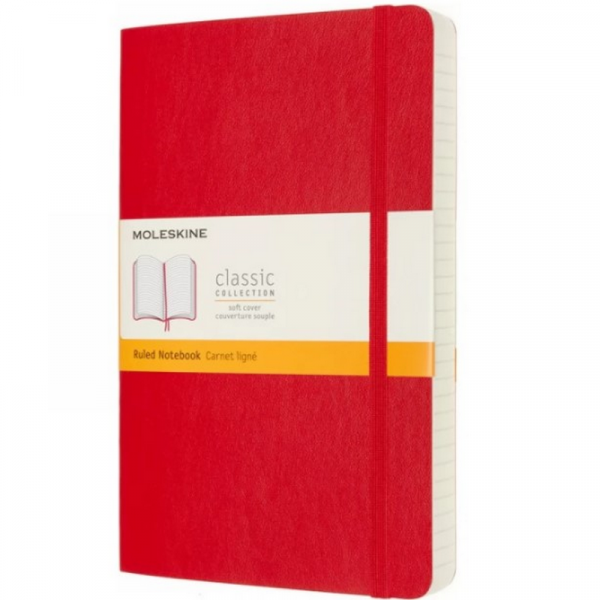 Блокнот Moleskine CLASSIC SOFT EXPENDED QP616EXPF2 Large 400 л линейка мягкая обложка QP616EXPF2 красный