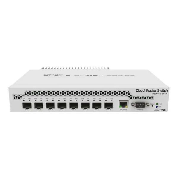 Коммутатор MikroTik CRS309-1G-8S+IN x10 Гбит/сек, 100 Мбит/сек, 1000 Мбит/сек, управляемый