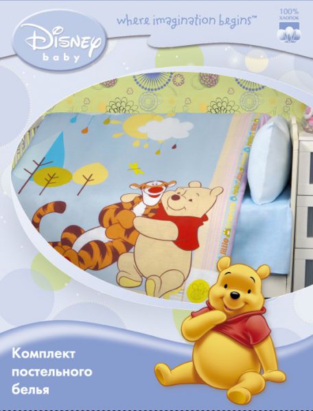 Комплект в кроватку Disney 521244 Пух и Тигра