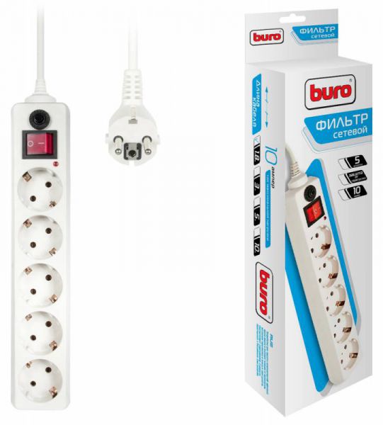 Сетевой фильтр Buro 500SH-1.8-W
